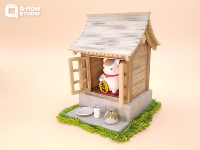 【夏目友人帳】Q-MON Studio-初見·招財貓咪老師3