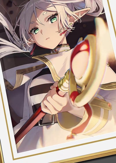 【週邊】千鳥社-菲倫肥倫葬送的芙莉蓮Frieren魔法法杖裝飾畫2