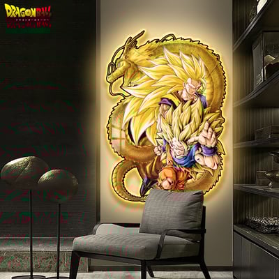 【週邊】阿喵畫社-超級賽亞人悟空燈帶畫6