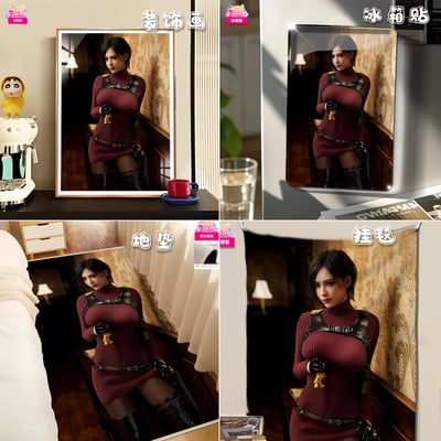 【週邊】阿喵畫社－惡靈古堡 站姿 艾達王 裝飾畫5