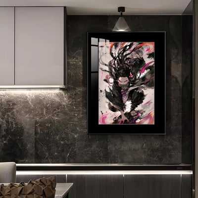 【週邊】橘子工作室－鬼滅之刃 水墨雲圖 禰豆子 裝飾畫4