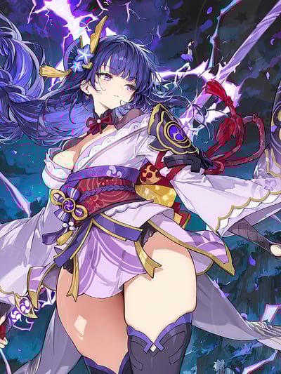 【週邊】星空工作室－紫色雷電・雷電將軍 裝飾畫3