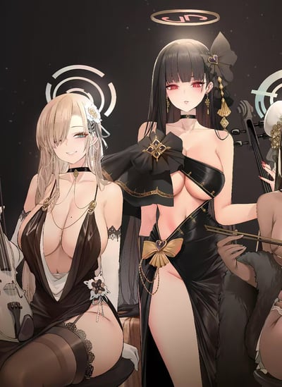 【週邊】H2工作室-禮服碧藍檔案 蔚藍檔案一之瀨明日奈調月莉音花凜裝飾畫4