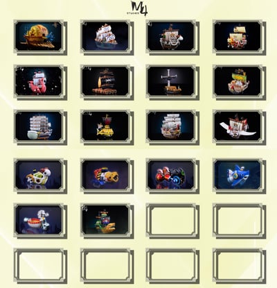 【海賊王】M4工作室-全員船系列 第十八彈 基德海賊船 維多利亞朋友號4