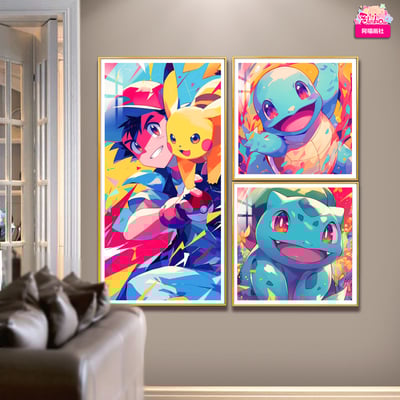 【週邊】阿喵畫社-小智寶可夢三宮格1