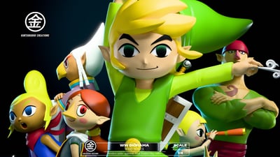 【薩爾達傳說】Kintsukuroi Creations-薩爾達傳說 風之杖模型5