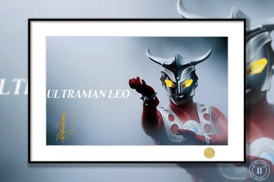 【週邊】H2工作室-雷歐奧特曼 鳳源真夏龍昭和奧特曼裝飾畫1