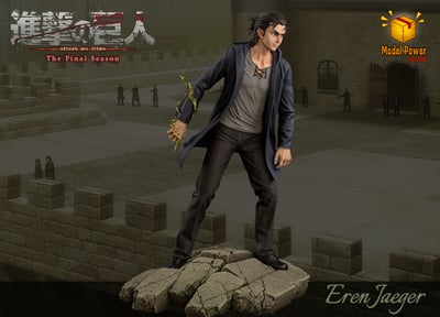 【進擊的巨人】Model Power-進擊的巨人 第5彈 艾倫耶格爾&皮克芬格爾 對峙名場面5