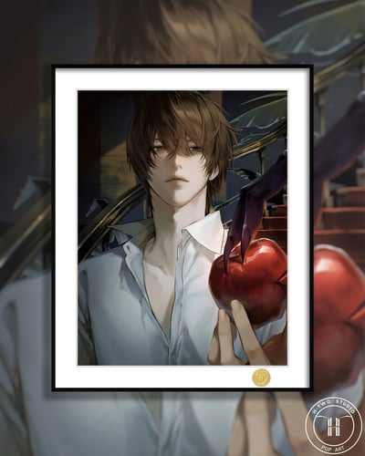 【週邊】H2工作室－死亡筆記本 夜神月 裝飾畫1