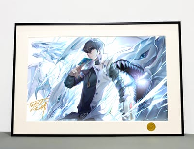 【週邊】H2工作室-海馬瀨人 遊戲王青眼白龍高橋和希裝飾畫4