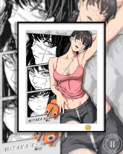 【週邊】H2工作室－鏈鋸人 三鷹朝 裝飾畫1