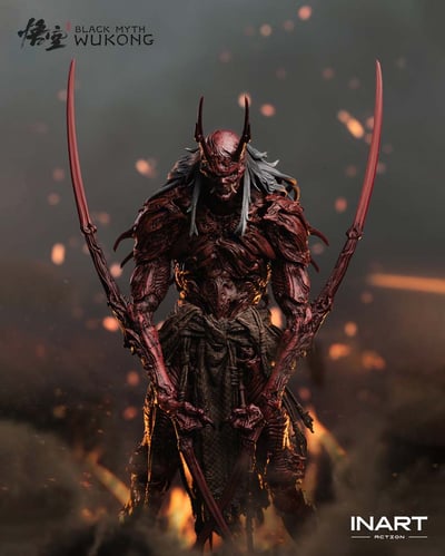 【正版授權】INART Action－黑神話：悟空 夜叉王 1/12 可動人偶1