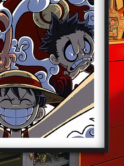 【週邊】巴洛克－海賊王 檔位路飛 裝飾畫 & 冰箱貼4