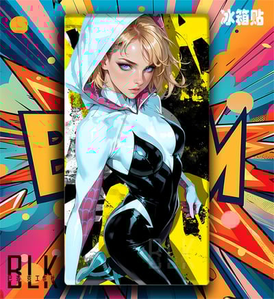 【週邊】巴洛克－漫威 蜘蛛俠格溫 裝飾畫&冰箱貼5