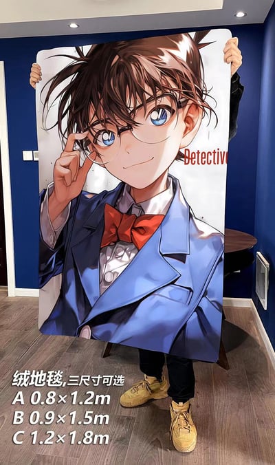 【週邊】千鳥社-名偵探柯南江戶川Conan午睡毯地毯裝飾畫6