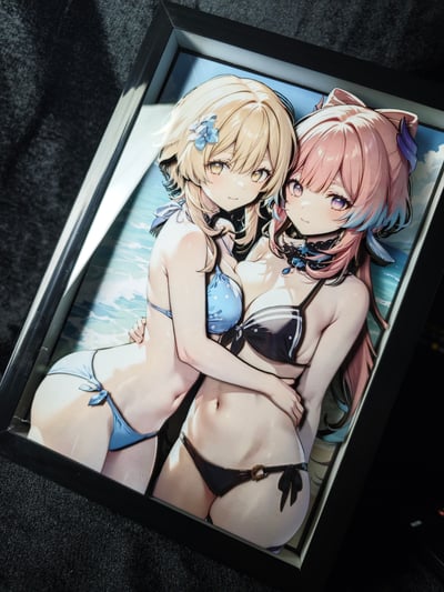 【週邊】泥棒貓工作室-極簡立體裝飾畫 D9-001 螢&珊瑚宮心海1