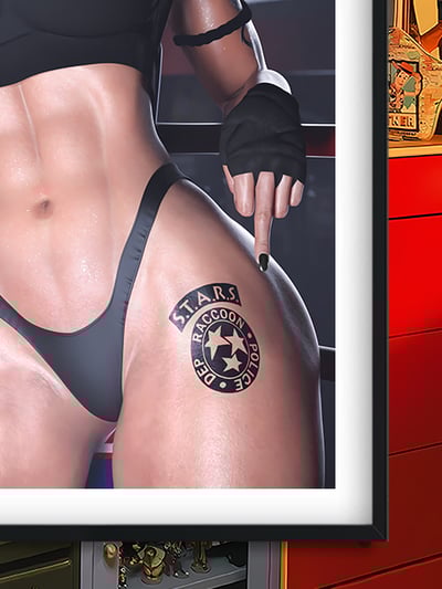 【週邊】巴洛克－生化危機 拳擊手吉爾 裝飾畫 & 冰箱貼3