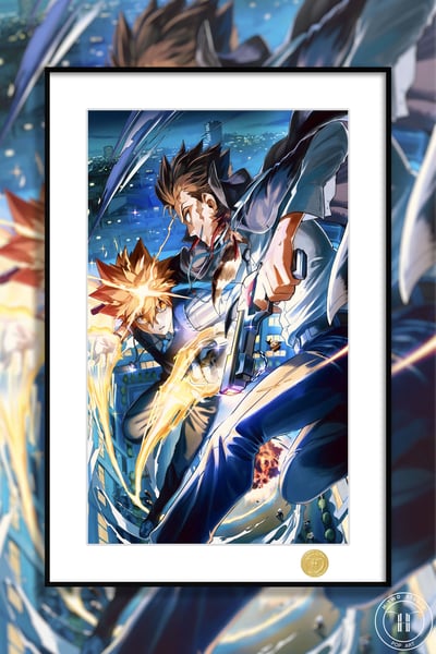 【週邊】H2工作室-魔戒爭霸戰 家庭教師澤田綱吉XANXUS彭格列動畫二次元裝飾畫1