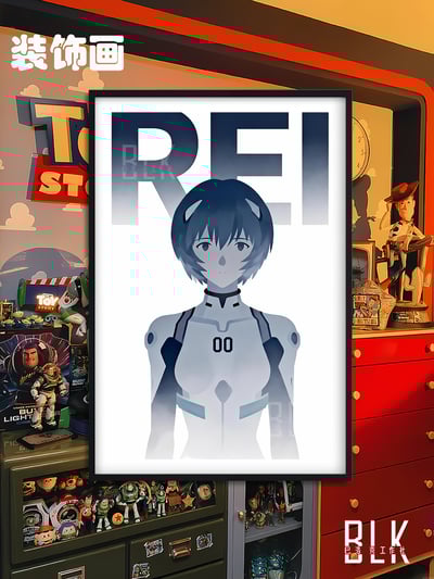 【週邊】巴洛克－新世紀福音戰士 明日香&零 裝飾畫&冰箱貼6