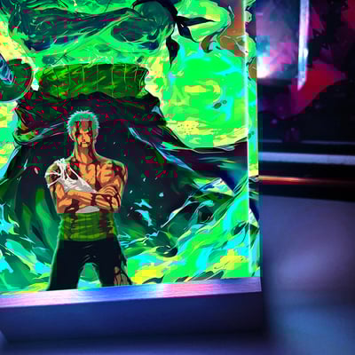 【週邊】阿喵畫社-來時的路 索隆發光卡磚4