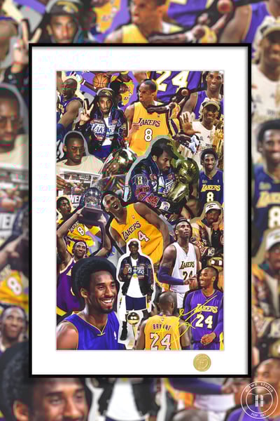 【週邊】H2工作室-科比布萊恩 NBA湖人隊小飛俠黑曼巴科比裝飾畫1