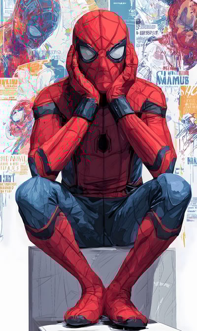 【週邊】H2工作室－塗鴉蜘蛛人 裝飾畫4