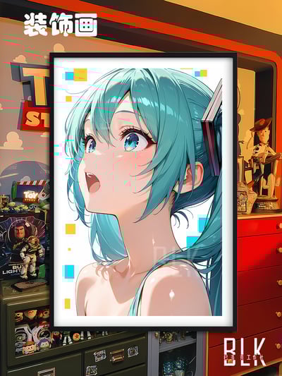 【週邊】巴洛克-可愛初音未來歌姬miku公主殿下動漫裝飾畫1