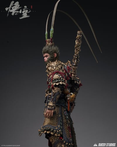 【正版授權】Queen Studios-《黑神話：悟空》天命人大聖金甲1/3全身像10