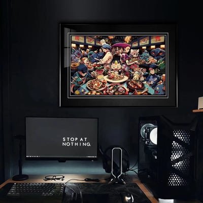 【週邊】千鳥社-精靈寶可夢迷你丘喵喵果然翁火箭隊裝飾畫6