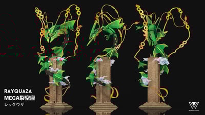 【寶可夢】玩得Wonder studio-豐源三神 Mega烈空座 原始回歸固拉多 原始回歸蓋歐卡5