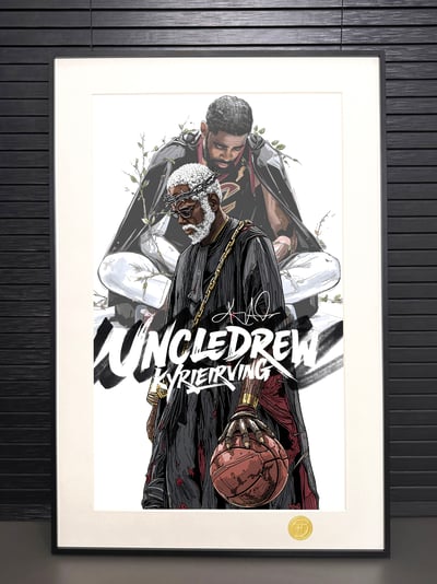 【週邊】H2工作室-德魯大叔 NBA凱里歐文騎士隊裝飾畫2