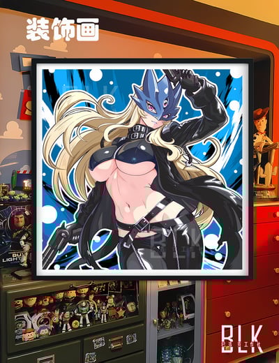 【週邊】巴洛克－數碼寶貝 貝爾斯塔獸 裝飾畫 & 冰箱貼1