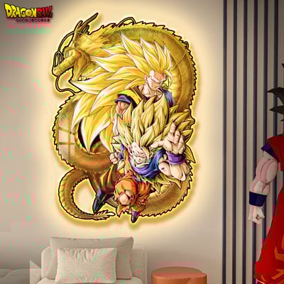 【週邊】阿喵畫社-超級賽亞人悟空燈帶畫3