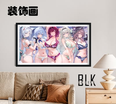 【週邊】巴洛克-崩鐵女團崩壞：星穹鐵道卡芙卡流螢飛霄遊戲二次元裝飾畫 冰箱貼2