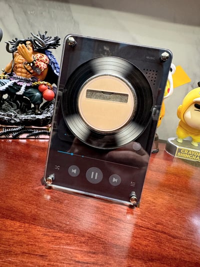 【週邊】萌萌匠-NFC亞克力音樂旋轉唱片吧唧託我推谷美7