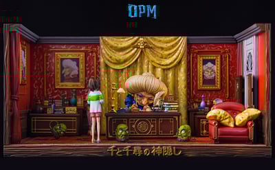 【宮崎駿】OPM-Studio-宮崎駿桌面場景系列 006 千與千尋 湯婆婆的房間1