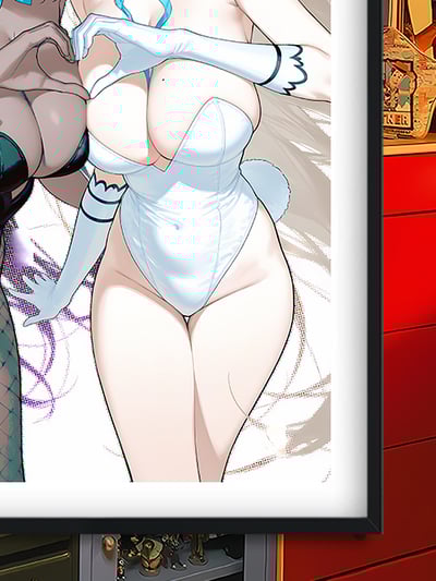 【週邊】巴洛克－蔚藍檔案 黑白兔 裝飾畫&冰箱貼3