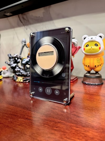 【週邊】萌萌匠-NFC亞克力音樂旋轉唱片吧唧託我推谷美6