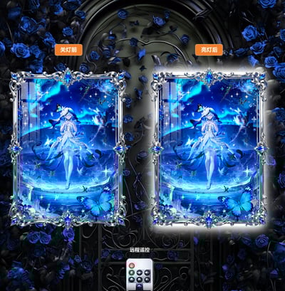 【週邊】阿喵畫社－晚安蝴蝶 守岸人燈帶畫1