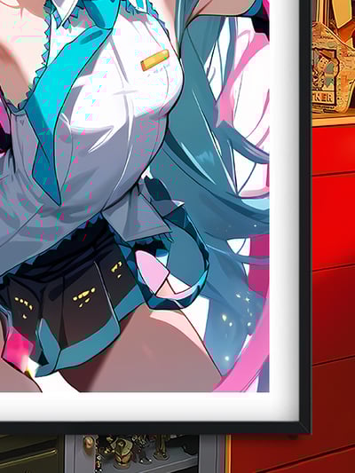 【週邊】巴洛克－初音未來 大笑初音 裝飾畫&冰箱貼3