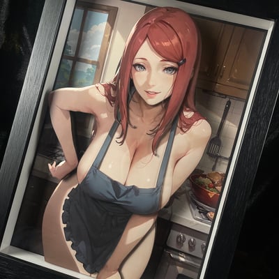 【週邊】黑白畫映 B&W Studio-漩渦玖辛奈 Uzumaki Kushina 立體裝飾畫4