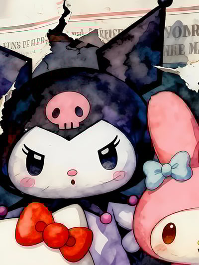 【週邊】星空工作室－三麗鷗 報紙三麗鷗 裝飾畫4