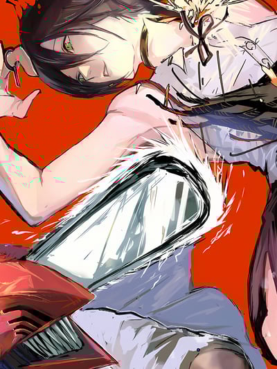 【週邊】星空工作室-電次蕾塞 reze電鋸人鏈鋸人蕾塞篇Chainsaw Man電次瑪奇瑪帕瓦動畫裝飾畫4