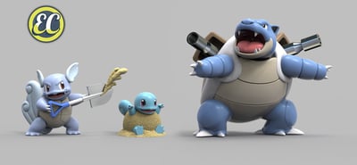 【寶可夢】EC-studio-寶可夢圖鑑 水箭龜進化組1