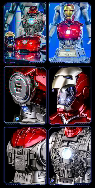 【正版授權】千世機甲Killerbody-鋼鐵人MK3胸像充電中心2