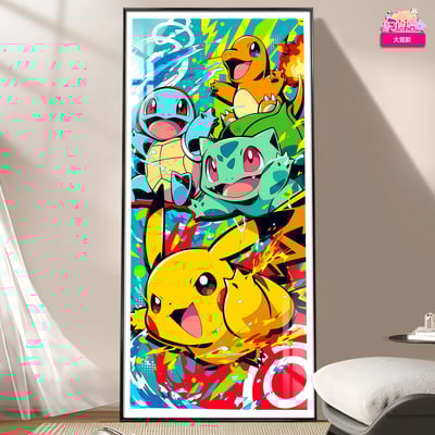 【週邊】阿喵畫社－寶可夢 開心暴擊 大竪款裝飾畫4