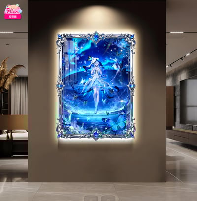 【週邊】阿喵畫社－晚安蝴蝶 守岸人燈帶畫5