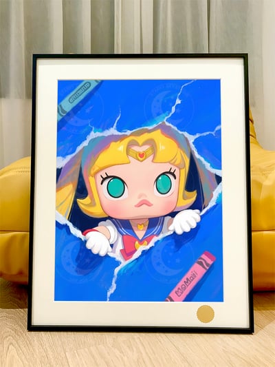 【週邊】星空工作室-塗鴉molly 泡泡瑪特茉莉潮流藝術版畫動畫二次元裝飾畫2