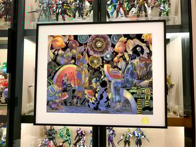 【週邊】星空工作室－海賊王 煙火草帽團 裝飾畫2