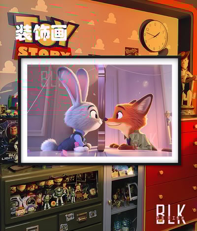 【週邊】巴洛克－動物方程式 兔兔狸狸 裝飾畫&冰箱貼1